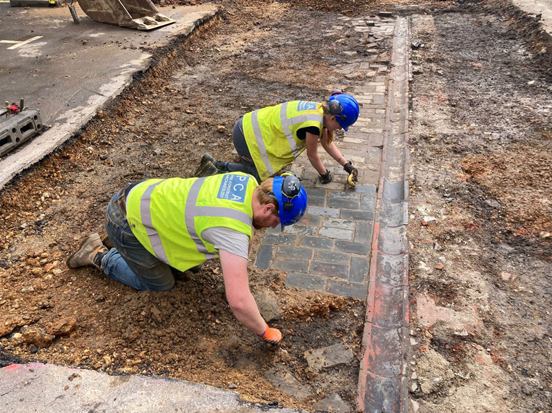 PCA at work during the Central Winchester Regeneration evaluation (trial trenching)